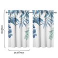 thumbnail image 4 of Vintage Blue Plant Leaves Tier Kitchen Curtains for Bathroom Living Rod Pocket Window Drapes 28"x39" 2 Panels Window Treatment Tiers, 4 of 4