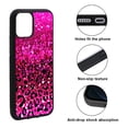 thumbnail image 2 of WIRESTER Shockproof Soft Rubber Cover Case for Apple iPhone 11 Pro Max 6.5" 2019, Hot Pink Glitter Sparkle With Black Pink Glitter Leopard, 2 of 5