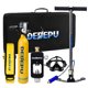thumbnail image 1 of Paquete de buceo S3000 versión amarilla - Kit completo con tanque de aire de 0.5L, válvula, bomba manual y accesorios (3000PSI, 10 min), 1 of 6