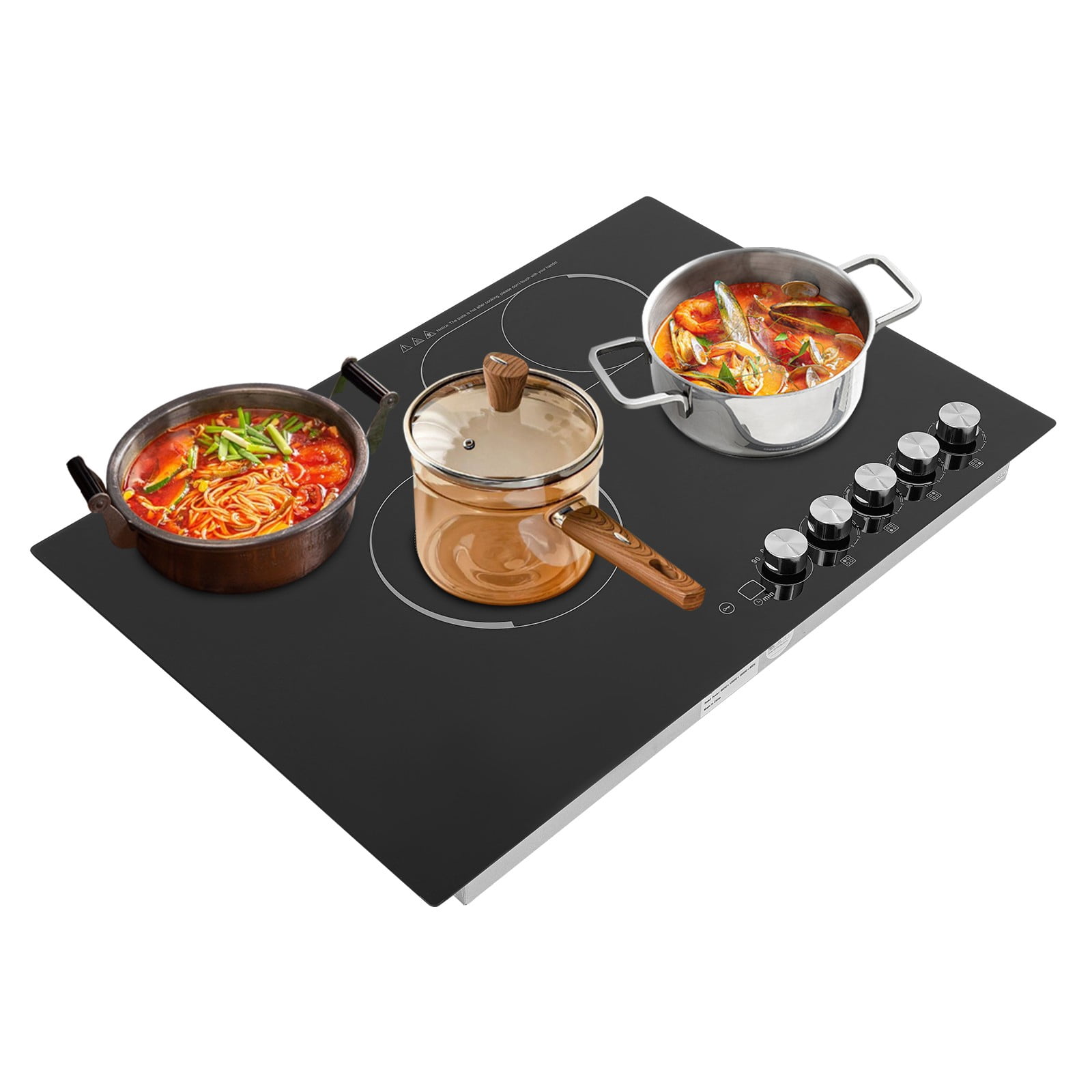 4 Burners 110V Knob Control Embedded Electric Stovetop Electric Cooktop Kitchens Cabins Snack Bars