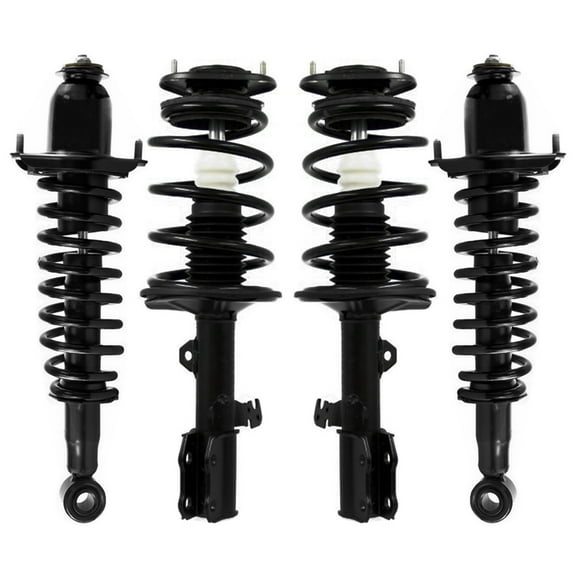Unity Automotive Front & Rear Complete Strut Assembly Kit Fits 2003-2008 Toyota Corolla, 4-11751-15371-001