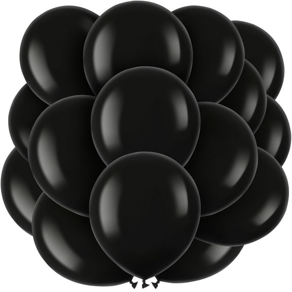 100 Pcs Balloon Black Party Decorations Ornament Birthday Halloween Balloons Latex