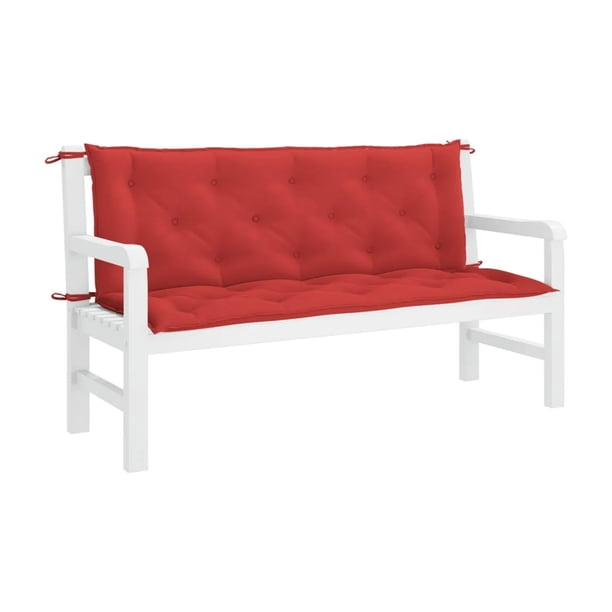 Cojín de exterior Benzara Claire 150 cm con botones rojos