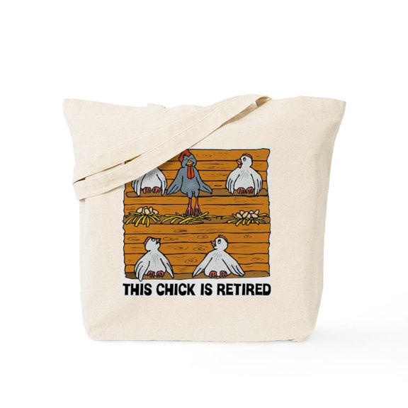 CafePress - Retired Chick Tote Bag - Unisex Canvas Tote Bag, Beige, 1-Piece