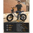 thumbnail image 7 of Actbest Blaze Plus Electric Bike for Adults, 16''x 4.0" Retro Fat Tire Ebike, Peak 750W 20-70 Miles 48V 15.6Ah Full Suspension, Fat Tire Electric Bicycle, 7 of 7