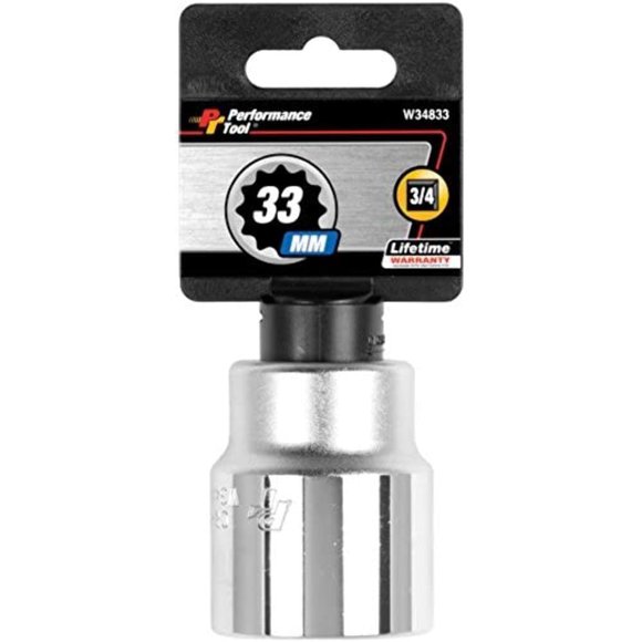 Performance Outil W34833 Clé 3/4 Pouce Prise Standard 12 Points 33mm