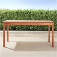 thumbnail image 3 of JERFIT 6-Person Eucalyptus Wood Outdoor Dining Table with Umbrella Hole, 59x31-Inch Rectangular Patio Table in Natural Brown Finish, Weather-Resistant, 3 of 6