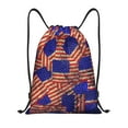 thumbnail image 1 of Saiise Vintage USA Flag Pattern Sports Drawstring Backpack - String Swim Gym Bag with Wet Proof Pocket for Women&Men-Small, 1 of 6