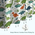 thumbnail image 6 of White Colorful Dinosaurs Pattern Shower Curtain 72"x84" ,Bathroom Decorative Shower Curtains Set with 12 Hooks,Modern Waterproof Washable Shower Curtain, 6 of 6