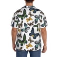 thumbnail image 3 of Sikiie Watercolor Butterflies Men's Wrinkle Free Untucked Cuban Shirt Business Casual Button Down Shirts Short Sleeve ShirtMedium, 3 of 5