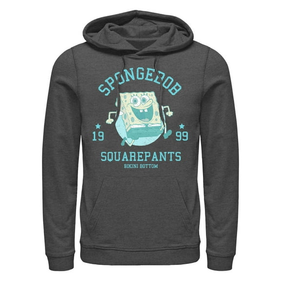 Men's SpongeBob SquarePants Distressed Blue Bikini Bottom Pull Over Hoodie
