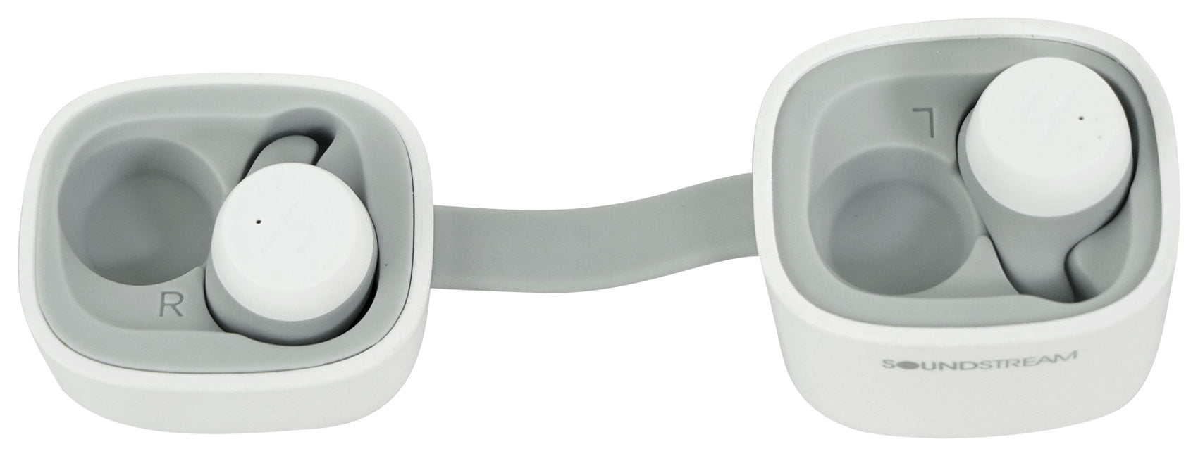 Soundstream HEQC-WT H2GO IPX6 Wireless Headphones EarBuds+Wireless Charging Pad