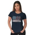 thumbnail image 4 of Country Strong Flag Deer Southwestern Womens Slim Fit Graphic Tee Brisco Brands L, 4 of 5