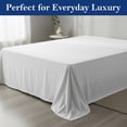 thumbnail image 3 of Full Flat Sheet - 100% Egyptian Cotton, 600 Thread Count Sateen Weave - Ultra-Soft, Breathable, and Cooling - Premium Hotel-Quality Top Sheet Only - (White, Full), 3 of 7