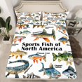 thumbnail image 2 of Castle Fairy Animal Fish Boy Twin Sheet Sets,Lake Life Bedding, 2 of 7