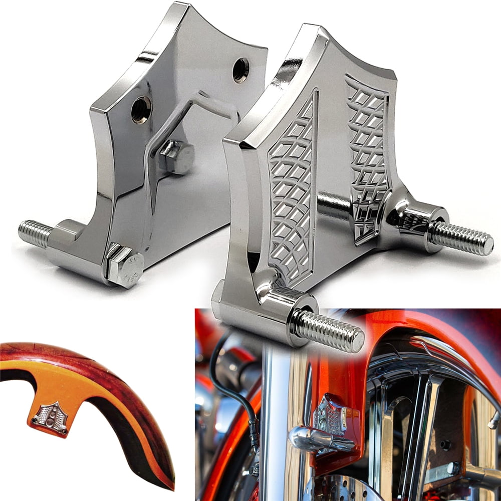 HTTMT 1" Hight Quality Chrome 25mm Front Fender Bracket Spacer