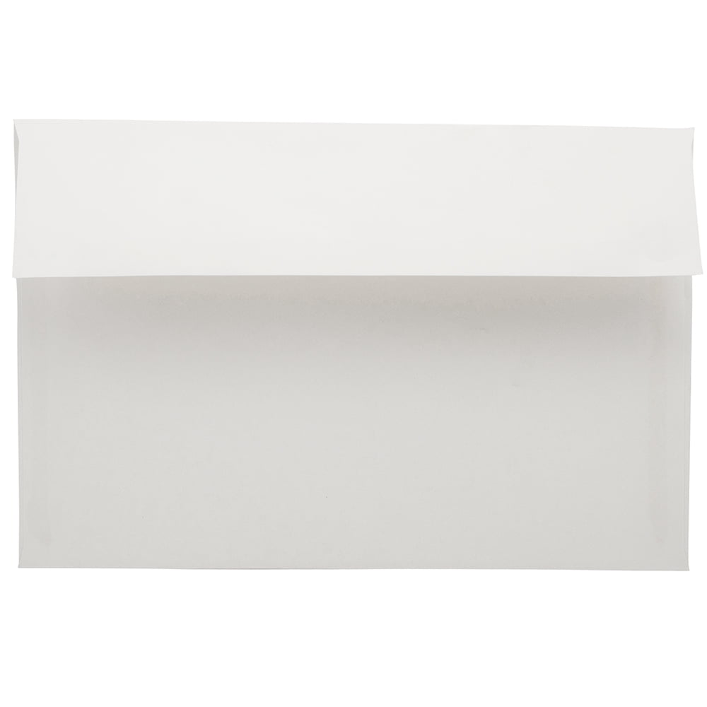 JAM Paper A9 Foil Lined Invitation Envelopes, 5 3/4 x 8 3/4, White with Ivory Foil, 50 per Pack