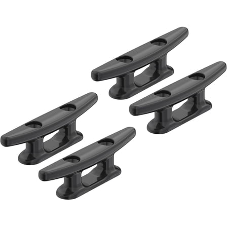 SEAFLO 5" Boat Cleat Black Nylon Dock Cleat Kayak Cleat(5", 4-Pack)