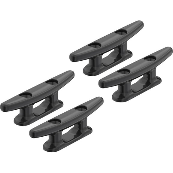 SEAFLO 6" Boat Cleat Black Nylon Dock Cleat Kayak Cleat(6", 4-Pack)
