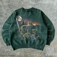 thumbnail image 4 of Wolf Family Forest Sweatshirt | Vintage Wildlife Moon Scene Pullover, 4 of 6