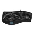 thumbnail image 2 of Adesso AKB-450UB - Ergonomic Keyboard with Built-in Touchpad, Wired, Multimedia Hotkeys, Split Keys Design, Built-in Palm Rest for Comfort - Compatible for PC & Windows XP/7/8/10, 2 of 7
