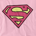 thumbnail image 2 of DC Superman Classic Logo Women's T Shirt, Pink, Large, 2 of 6
