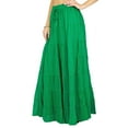 thumbnail image 3 of Phagun Women's Long Skirt Bohemian Gypsy Tiered Cotton Maxi Skirt Beach Wear, 3 of 5