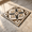 12x12 Inch-Geometric Brown Black Beige, variant on 12x12 Inch Black and White Petal Vinyl Floor Tiles Peel Stick DIY Home Decor