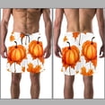thumbnail image 3 of luoweisi Men's Beach Shorts Quick Dry Swim Trunks with Mesh Lining Maple Leaf Pumpkin L, 3 of 5