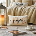 thumbnail image 2 of Fall Pillow Covers 12×20,2Pack Autumn Harvest Decorative Rectangular/Lumbar Pillowcases Hello Pumpkin Hello Fall Cushion Covers Farmhouse Holiday Decorations for Sofa/Couch/Porch(Beige), 2 of 6