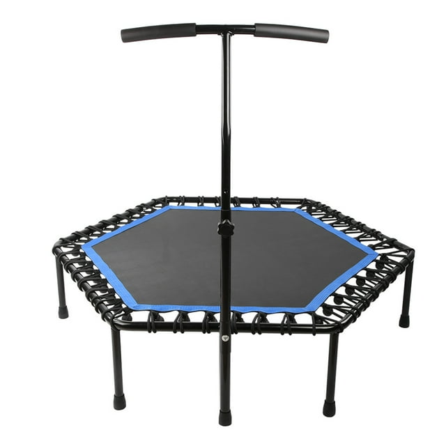 Hexagonal Adultos Niños Sala de fitness Gimnasio Trampolín de cuerda elástica profesional Herramienta de entretenimiento interior Soporte de carga 150 kg DS‑6680 Azul