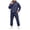 Navy, variant on Delconic Mens 2 Piece Hoodie and Jogger Set Pullover Hooded Sweatshirt with Kangaroo Pocket Drawstring Pants Casual Tracksuit Army Green L