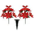 thumbnail image 2 of Dserhfy Artificial Christmas Flowers 7 Heads Faux Poinsettias Bouquet for Christmas Table Vase Fillers Planters Porch Outdoor Indoor Decor, 2 of 8