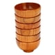 thumbnail image 1 of Nvzi Juego de 6 piezas de cuencos y vajilla de madera, adecuados para servir arroz, sopa, salsa, café, té y también como elemento decorativo. Ensaladera de madera, 3,94 x 2,55 pulgadas., 1 of 5