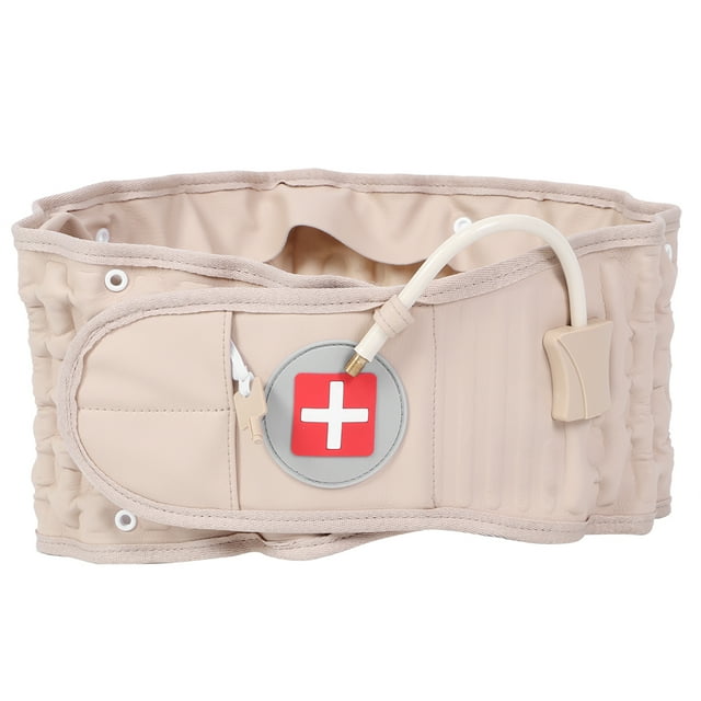 Back Support Back Waist Belts Lumbar Support, Back Belt, Inflatable For Back Pain Relief Beige One Size