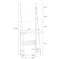 thumbnail image 2 of SoBuy FRG60-W,Wood Storage Display Shelving Ladder Shelf with Table Worktop,Wall Book Shelf,White, 2 of 7