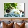 thumbnail image 3 of wall26 Canvas Print Wall Art White Orchids and Zen Stones with Bamboo Nature Wilderness Photography Realism Chic Scenic Relax/Calm Multicolor for Living Room, Bedroom, Office - 12"x18", 3 of 5