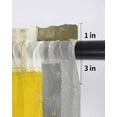 thumbnail image 6 of Yellow Ombre Tier Curtains 36 Inch Length,Sheer Curtains for Bedroom Living Room,Rustic Chic Abstract Gradient Plaid Art Rod Pocket Voile Drapes Kitchen Curtains Small Half Window 27.5"x36" 2 Panels, 6 of 7