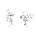 thumbnail image 4 of Ruiboury Keychain Anubis Queen Egypt Smooth Durable Fashion Key Ring Sturdy Safety Metal Clasp Holder Accessory Keys Cellphone Silver 1 Silver 1, 4 of 6