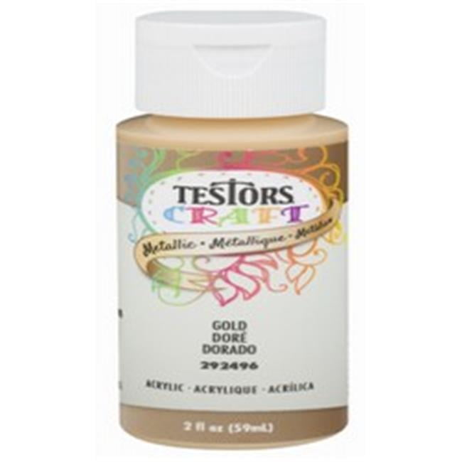 Testor 223548 2 oz Gold Metallic Acrylic Craft Paint