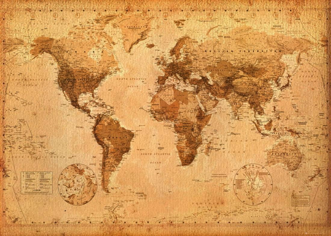 World Map Poster - x - Walmart.com 