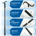 "Kekoy 35"" 3in1 Detachable Long Handle Shoe Horn, Dressing Stick