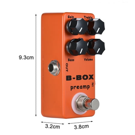 MOSKY B-Box Electric Guitar Preamp Overdrive Effect Pedal Full Metal Shell True (Best Guitar Preamp For Metal)