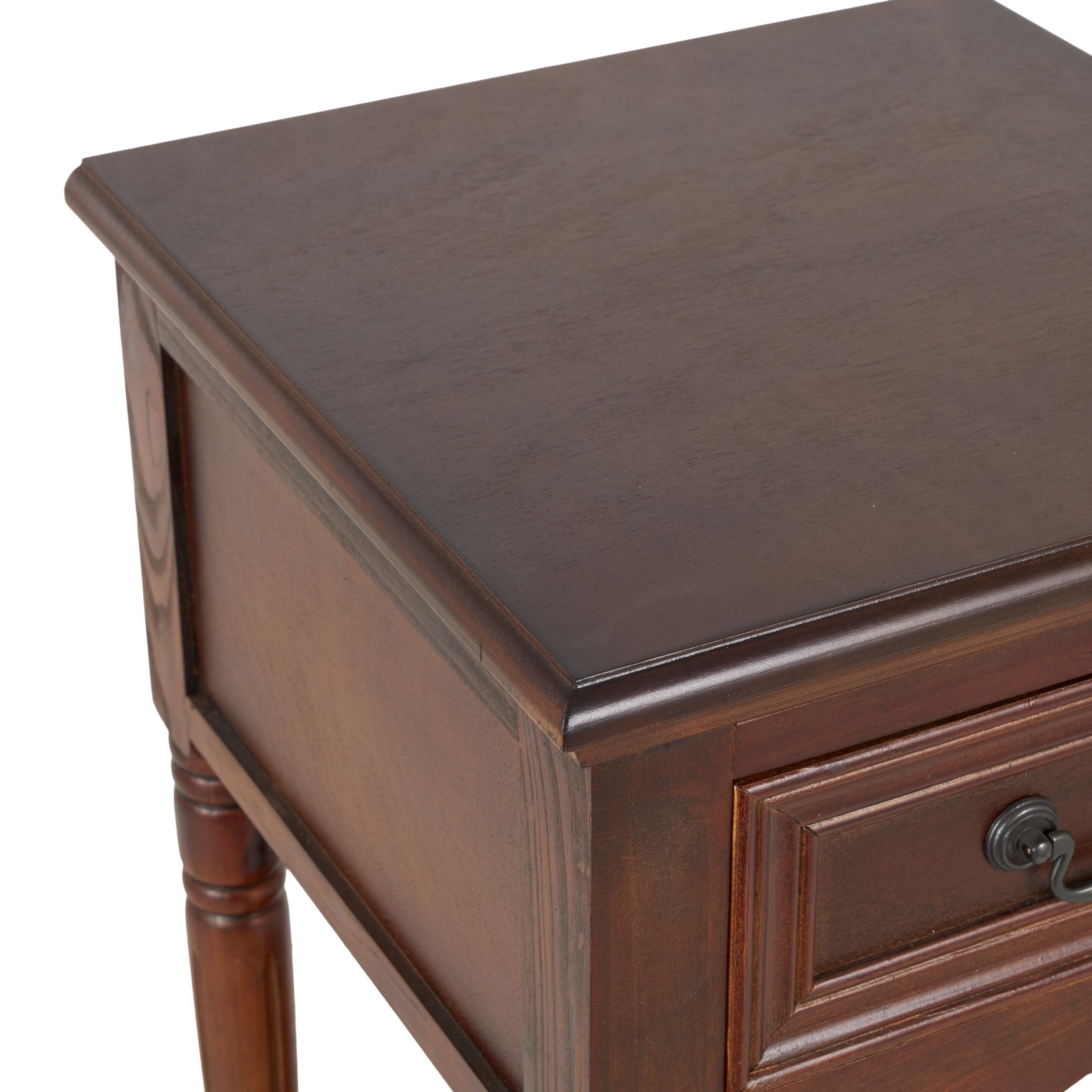 DecMode 16" x 29" Brown Wood 1 Drawer Accent Table, 1-Piece