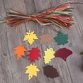 thumbnail image 5 of CIMAXIC christmas 180pcs Thanksgiving Fall Artificial Maple Hanging Paper Leaves Tags Gift Decorations With String for Wedding Party Christmas (9 Patterns Random Color),2.17"X2.56"X0.08", 5 of 5