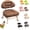 Brown, variant on Zlinib Rolling Low Stool with Backrest, Short Stool Padded Seat & 360 Silent Casters, Low Stool with Wheels for Home, Office, Garage, Shop, Library – Comfortable and Mobile