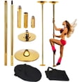 thumbnail image 2 of X-Dance Professional Stripper Pole Gold Spinning Static Exotic Dancing Pole Portable and Removable Height Adjustable 7 to 9 FT 45mm Dance Pole Kit for Exercise Fitness Pole Club Party Pub Home, 2 of 9