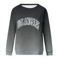 thumbnail image 4 of Rbaofujie Chandails pour Femmes Mode Décontractée Imprimé Col Rond Ample Manches Longues T-shirt Blouse Gris Foncé Automne Chandails à Capuchon pour Femmes, 4 of 4