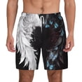 thumbnail image 2 of Goofa Butterfly Angel Wings Art Printed Men's Swim Trunks Board Shorts Quick Dry Mens Swimming Trunks with Compression Liner,Breathable Fit Hawaii Beach Shorts-Large, 2 of 9
