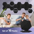thumbnail image 3 of 16Pack Self-Adhesive Acoustic Panels,Sound Proof Foam Panels, High Density Soundproofing Wall Panels Black 12X10X0.4In, 3 of 6